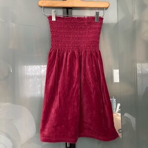 Juicy Couture Y2K smocked velour mini dress P